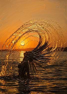Golden Wave Sunset
