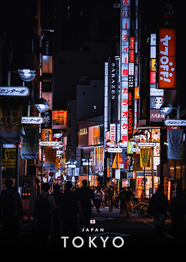 Tokyo Street at Night
