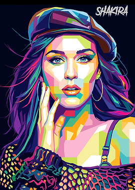 Shakira Pop Art Portrait