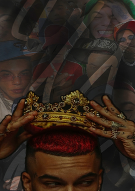 Man placing a crown on his head