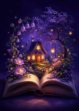 Enchanted Book Fairy Tale Scene