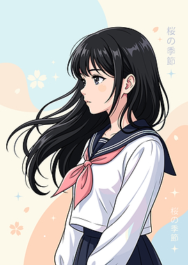 Anime Girl in School Uniform