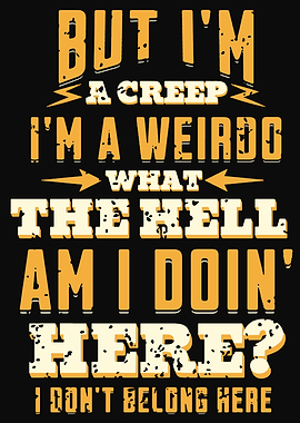 Funny Text Art About Being a Creep