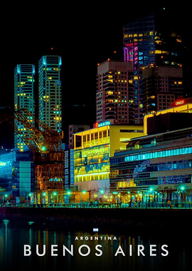 Buenos Aires Cityscape at Night