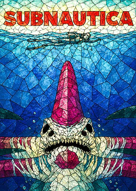 Subnautica Stained Glass Poster