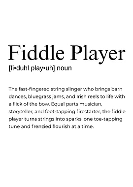 Fiddle Player Instrument Musician Definition