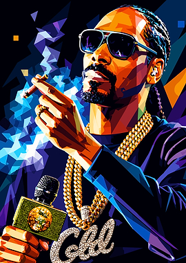 Snoop Dogg Smoking with Microphone