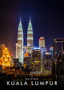 Kuala Lumpur Cityscape at Night