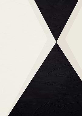 Abstract Geometric Black and White Design