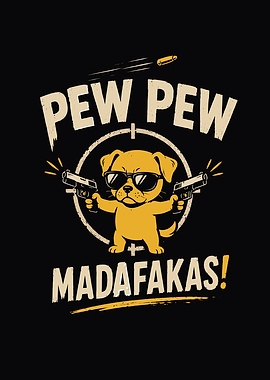 Funny Dog with Guns