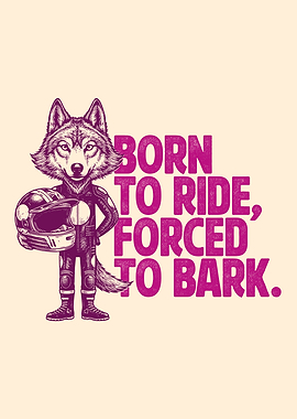 Wolf in Motorcycle Gear