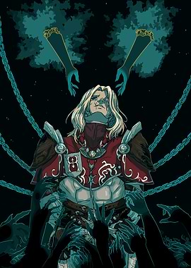 Warframe Dark Fantasy Knight with Ghostly Hands