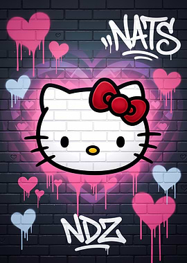 Hello Kitty Graffiti Art