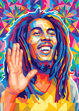 Bob Marley Pop Art Portrait