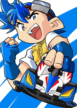 Anime Boy with Mini 4wd Car