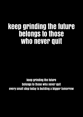 Inspirational Quote on Black Background