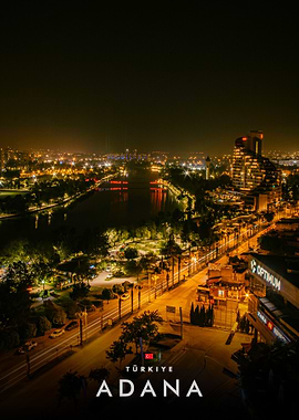 Adana cityscape at night