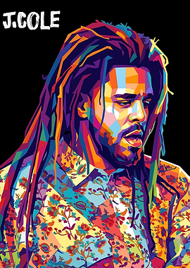 J. Cole Pop Art Portrait