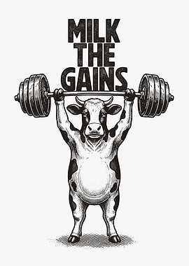 Cow Lifting Weights
