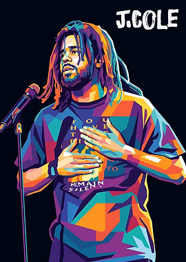J. Cole Pop Art Portrait