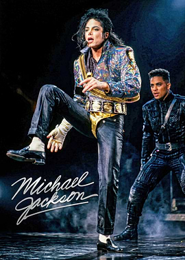 Michael Jackson performing on stage