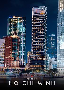 Ho Chi Minh City Skyline at Night