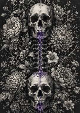 Skulls and Flowers