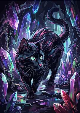 Black Cat in Crystal Cave