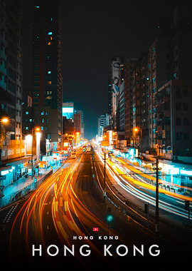 Hong Kong Cityscape at Night