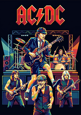 AC/DC Band Performing Live