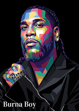 Burna Boy Pop Art Portrait