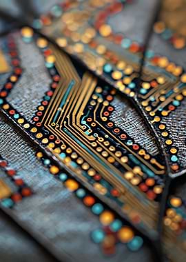 Abstract Circuit Board Pattern