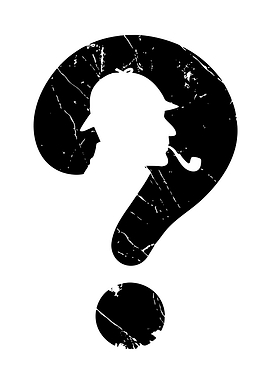 Sherlock Holmes Silhouette Question Mark