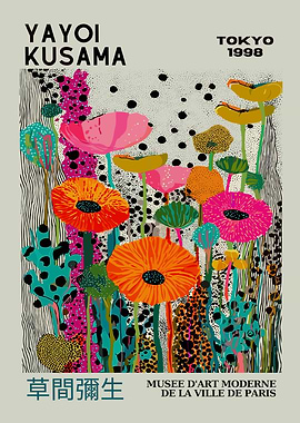 Yayoi Kusama Floral Poster