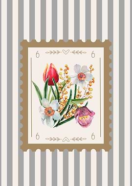 Spring Floral Stamp Design