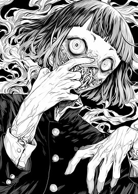 Horror Manga Character with Mask