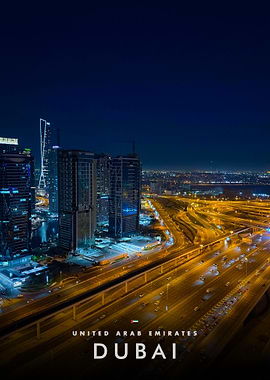 Dubai Cityscape at Night