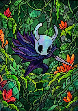 Stained Glass Knight in Jungle