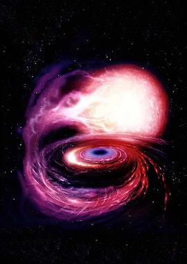 Black Hole Accretion Disk and Star