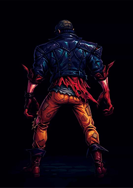 Gothic Punk Character Back View