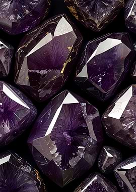 Amethyst Crystals Close-Up