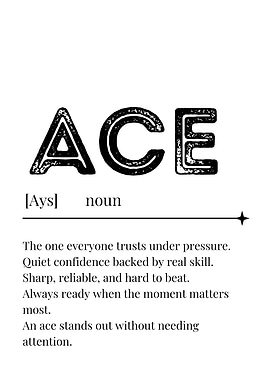 Ace Definition Poster