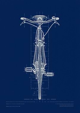 Bicycle Blueprint Top View