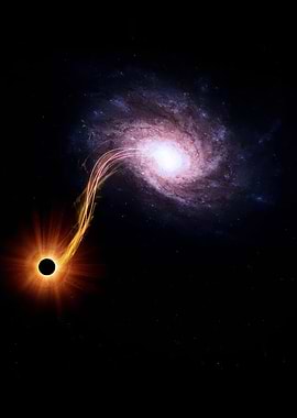 Black Hole Devouring a Galaxy