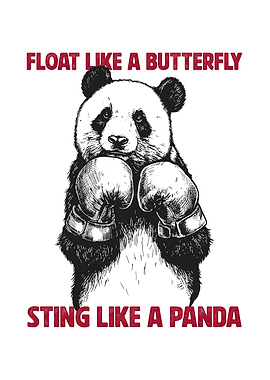 Boxing Panda 'Float Like a Butterfly'