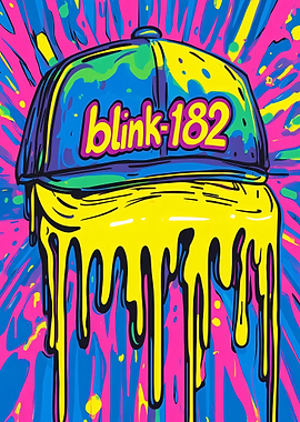 Blink-182 Drip Cap Pop Art