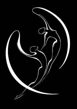 Abstract Dancers in White