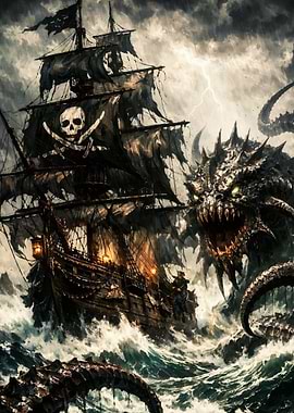 Pirate Ship Battles Kraken