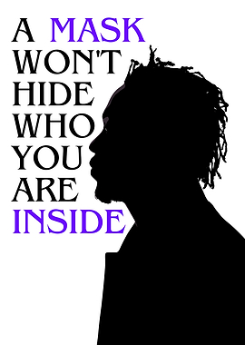 Kendrick Lamar Silhouette with Inspirational Text