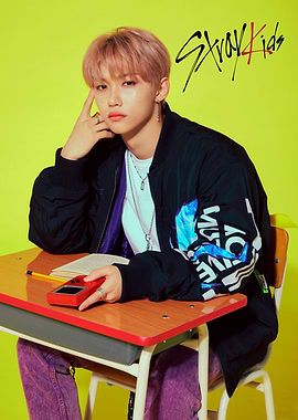 Stray Kids Felix at Desk